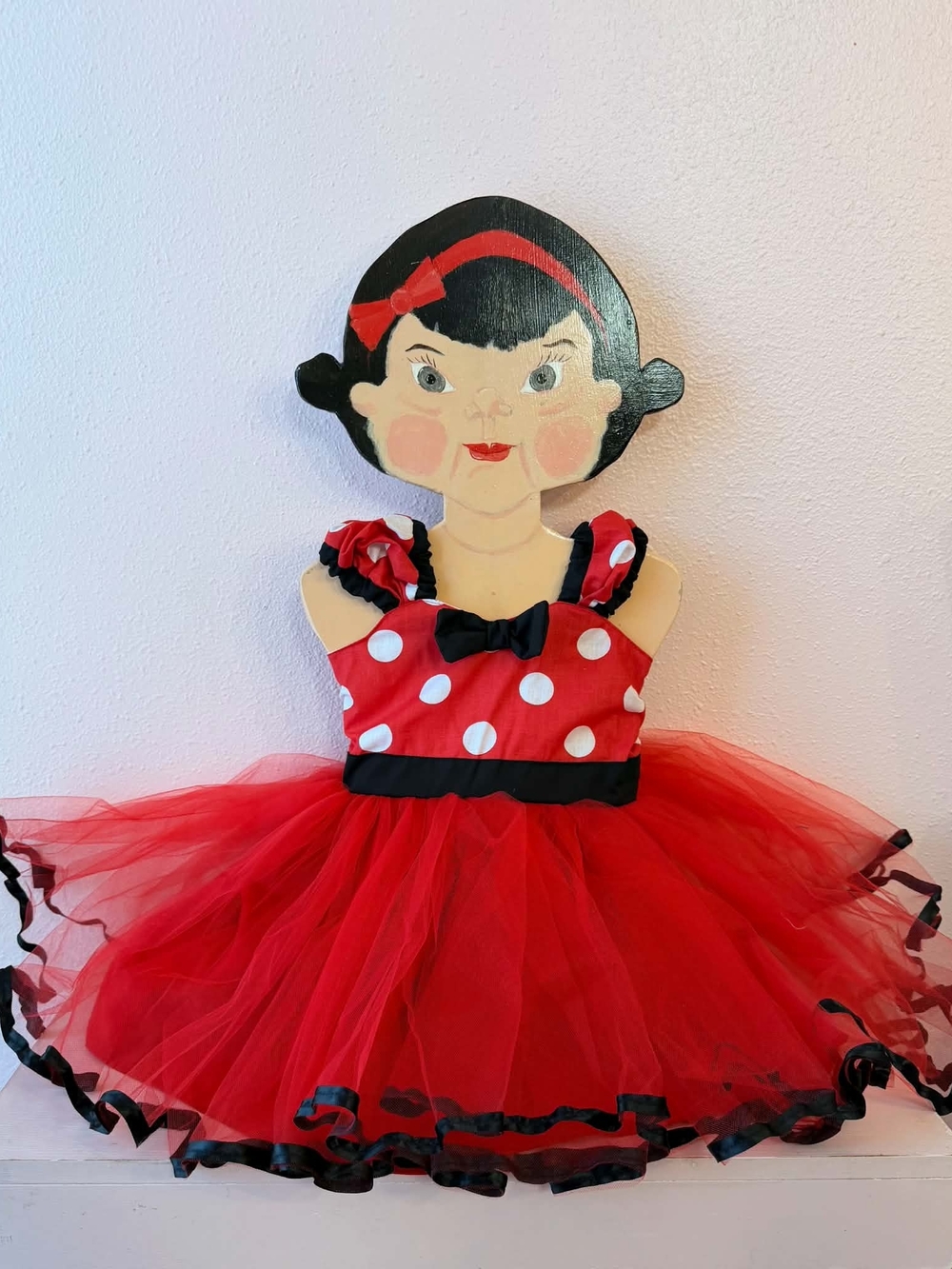 Minnie Mouse Handmade Tutu Dress Costume Red Polka Dot 18-24M Halloween Costume